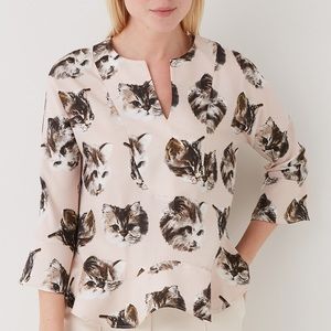 Paul and Joe Sister Ruffle Cat Vanille Blouse